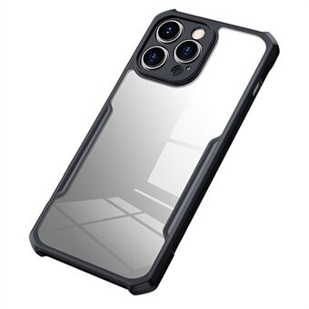 XUNDD for iPhone 15 Pro Akryl+TPU Telefon Deksel Støtsikkert Beskyttende Etui - Svart