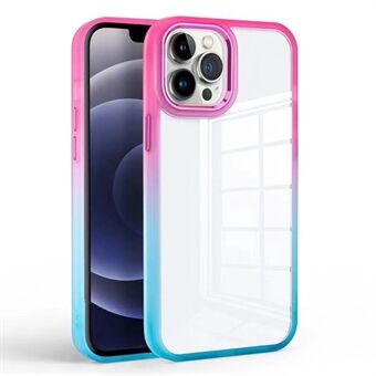 For iPhone 15 Pro Gradient-telefondeksel TPU + PC-støtsikker beskyttelse Gjennomsiktig cover