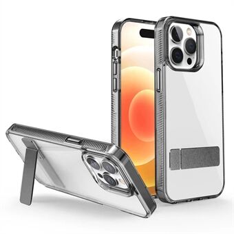 G Style For iPhone 15 Pro stativ TPU + akryl klar sak støtsikker beskyttende telefondeksel