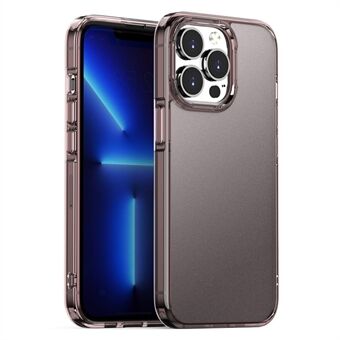 For iPhone 15 Pro Fall Proof Matte telefondeksel Gjennomsiktig PC+TPU Hybrid Beskyttende Etui