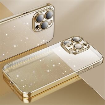 X-LEVEL For iPhone 15 Pro Transparent Baksideetui Glitterpulver Anti-riper TPU-telefondeksel