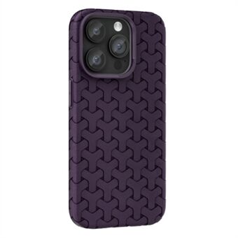 For iPhone 15 Pro Slim-Fit Skallsnittet Myk TPU Bakdeksel Mobiltelefon Deksel med Teksturert Overflate