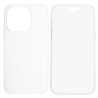 For iPhone 15 Pro Klar Deksel Full Beskyttelse Akryl+PET+TPU Telefonomslag