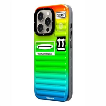 YOUNGKIT Gradvis Laser Slippesikker Koffertstil TPU + Aluminiumslegering Telefondeksel for iPhone 15 Pro