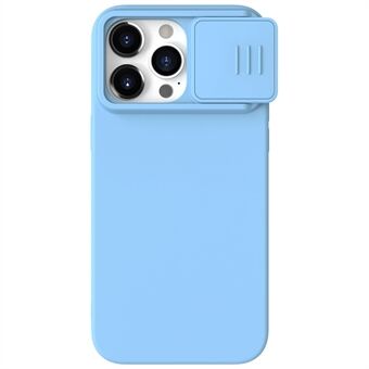 NILLKIN For iPhone 15 Pro Skyvekamera Lokk mot riper Deksel Flytende silikon + PC-telefonveske