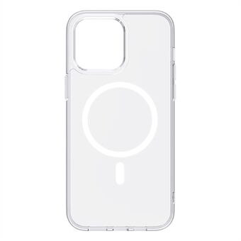 TOTU PC-04 For iPhone 15 Pro Deksel Gjennomsiktig TPU+PC+Magnetring Telefondeksel Kompatibel med MagSafe