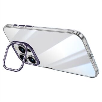 SULADA til iPhone 15 Pro etui med kamerastativ transparent TPU+PC telefondeksel