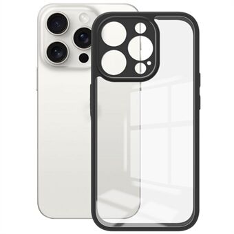 IMAK UX-9A-serien for iPhone 15 Pro deksel Transparent telefonskall PC + TPU-telefondeksel.