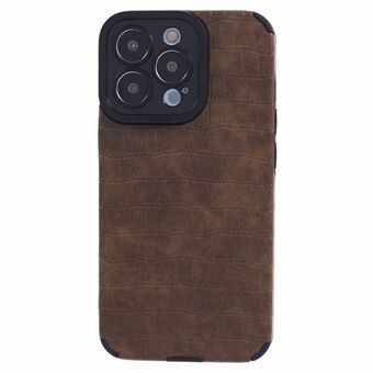 For iPhone 15 Pro Etui Krokodilletextur PU skinn + TPU Antislipp Telefondeksel.