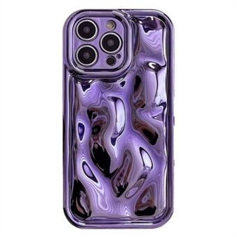 For iPhone 15 Pro Case TPU Meteortekstur Elektroplating Anti-fall Telefondeksel