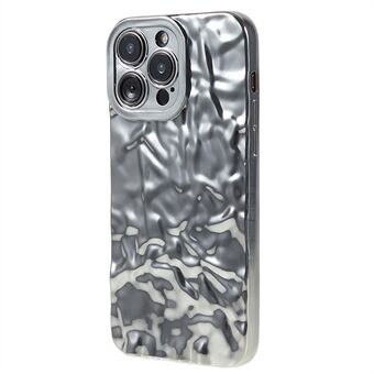 For iPhone 15 Pro Deksel Rynket Ujevn Overflate TPU-telefondeksel