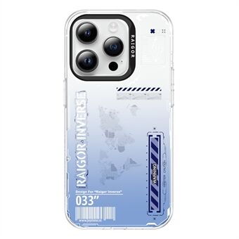 RAIGOR INVERSE Mecha-serien for iPhone 15 Pro-etui IMD-mønster TPU+PC-bakdeksel