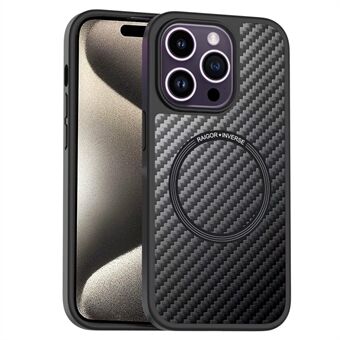 RAIGOR INVERSE Scott Plus-serien for iPhone 15 Pro Magnetisk etui Karbonfiber TPU+PC deksel