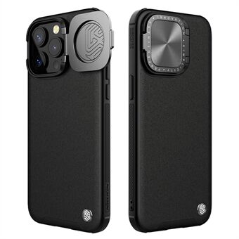 NILLKIN CamShield Prop for Apple iPhone 15 Pro Etui Linsebeskyttelse Magnetisk PU-Lær+PC+TPU-telefonbeskytter.