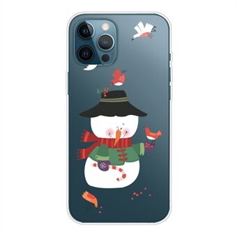 For iPhone 15 Pro-deksel med Xmas-mønstertrykk, mykt TPU-beskyttende telefondeksel