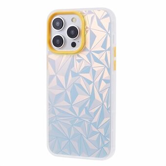 For iPhone 15 Pro-dekselet TPU + PC Diamond Texture Støtsikkert Telefonbakdeksel