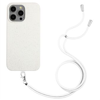 For iPhone 15 Pro-deksel Magnetisk Anti-fall Biologisk nedbrytbart hvete-strå + TPU-telefondeksel