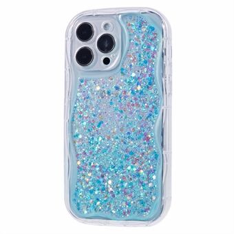 JTW-serien for iPhone 15 Pro-deksel med glitter, paljetter og epoxy TPU-telefonbeskytter.