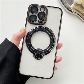 For iPhone 15 Pro-etui, anti-fall PC+TPU-ring-støttebelegg som er kompatibel med MagSafe.