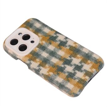 For iPhone 15 Pro-etui, Anti-Drop TPU+Cloth-telefonskall med linseramme