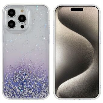 DFANS Starlight Shining-serien for iPhone 15 Pro mobildeksler PC+TPU Stilige Glitrende Anti-falldeksel