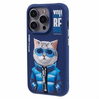 NIMMY Briller Pet Series Gen 2 for iPhone 15 Pro Brodert Telefonveske Anti-fall Deksel