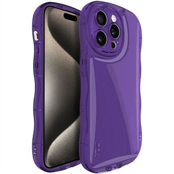 IMAK For iPhone 15 Pro TPU-etui med voksede kanter og anti-kollisjonstelefondeksel