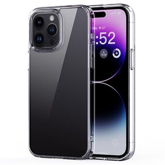 Mobiltelefondeksler for iPhone 15 Pro, krystallklar TPU+PC, støtsikker bakdeksel.