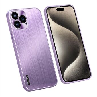 Beskyttende deksel for iPhone 15 Pro Shell Børstet TPU + Metall Ripebestandig Telefondeksel