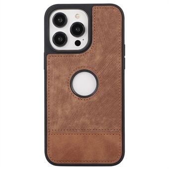 For iPhone 15 Pro-etui Slank og passform PU-skinn+TPU-flettedesign Telefonbeskytter