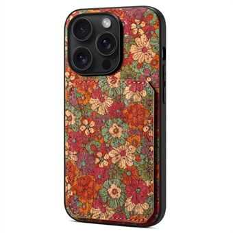 For iPhone 15 Pro Floral Flower Phone Cover Card Slots Kickstand Back Case

For iPhone 15 Pro Blomstret Flower Tlf Dekselkortholdere Støtte Bakdeksel