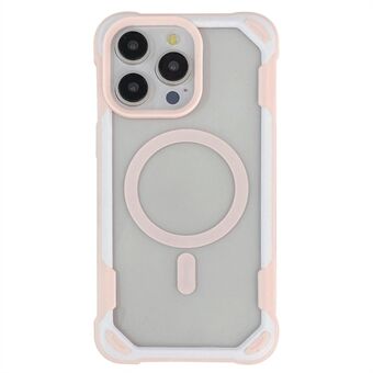 For iPhone 15 Pro engrosdeksler kompatible med MagSafe Dual Color TPU+Acrylic telefondeksel