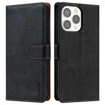 N.BEKUS CSJ-001 For iPhone 15 Pro Max-etui PU lærplomme Mobildeksel med flip cover