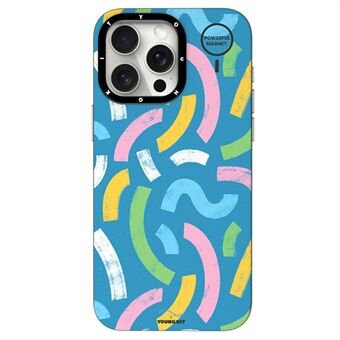 YOUNGKIT Mousse-serien for iPhone 15 Pro Max-telefonveske IMD PC+TPU magnetisk deksel - MUScx003