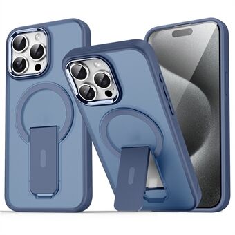 For iPhone 15 Pro Max Magnetisk Etui PC+TPU Stativ Støtsikker Telefondeksel