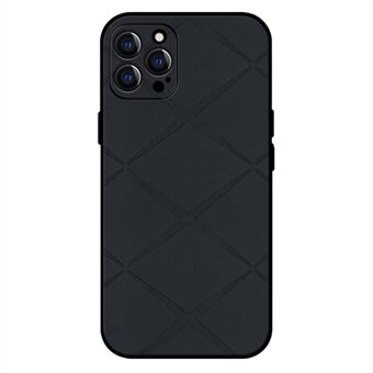 For iPhone 15 Pro Max Etui Geometrisk Mønster Lærbelagt PC+TPU Telefonomslag