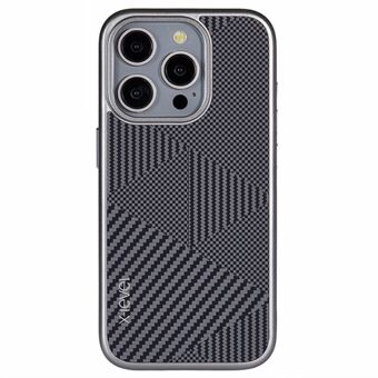 X-LEVEL For iPhone 15 Pro Max Etui Ultratynt Hardt Deksel av PC med Karbon Nano Fiber Tekstur