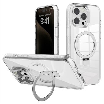 G Style for iPhone 15 Pro Max Deksel TPU+PC Telefondeksel med Ringholder Kompatibel med MagSafe