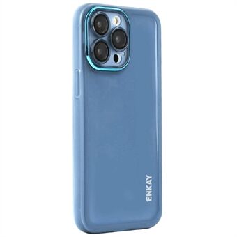 ENKAY HAT PRINCE For iPhone 15 Pro Max Etui Matt TPU Telefondeksel med Linsefilm