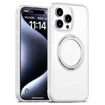 For iPhone 15 Pro Max-etui Kompatibel med MagSafe PC+TPU Telefondeksel Stativ