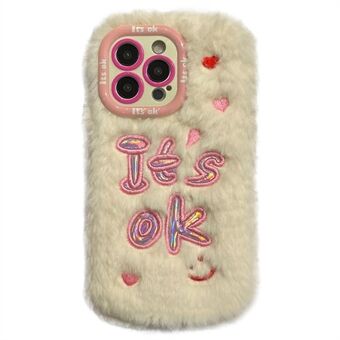 KJS-006 For iPhone 15 Pro Max Etui Det Er OK Linse Støttestativ TPU Lodden Mykt Telefondeksel