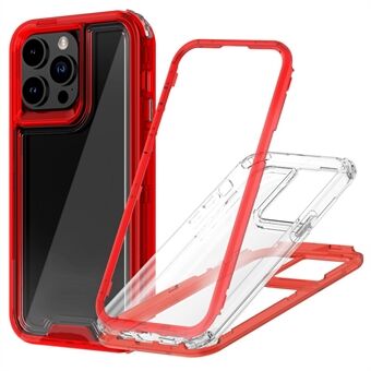 For iPhone 15 Pro Max Deksel Avtagbart 2-i-1 TPU+PC Gjennomsiktig Slagfast Telefondeksel