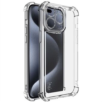 IMAK UX-4 Series For iPhone 15 Pro Max-etui Rett ramme Fire hjørne støtsikker Klar TPU-deksel