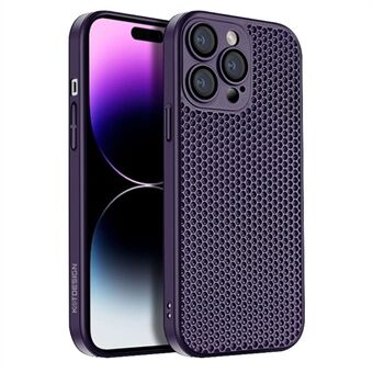 KSTDESIGN Icenets Series Telefondeksel for iPhone 15 Pro Max, Varmeavledende Hard PC Etui med Objektivfilm