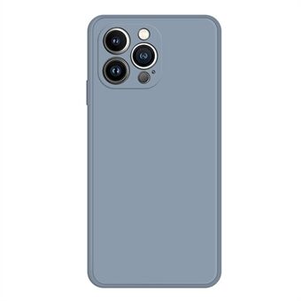 For iPhone 15 Pro Max Rettkantet Gummiert Telefon TPU-deksel Fiberfôr Telefonetui