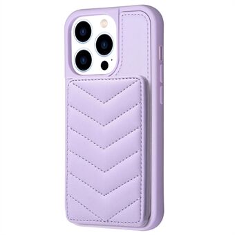 BF26 mobildeksel for iPhone 15 Pro Max, Støttebein Kortholder Telefonveske TPU+PU Lær Etui