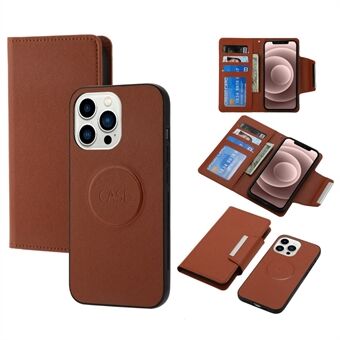 Lommebok Folio-etui for iPhone 15 Pro Max, PU-lær Slim-telefondeksel med avtakbar indre TPU-skall