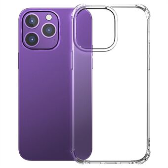 For iPhone 15 Pro Max Transparent TPU Phone Case Four Corner Thickening Cushion Back Cover would be translated to:

For iPhone 15 Pro Max Gjennomsiktig TPU Telefondeksel Tykkende putebakhette med fire hjørner.