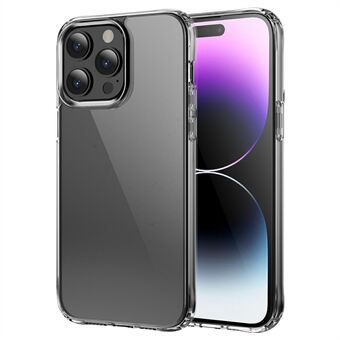 For iPhone 15 Pro Max droppmotstandig bakdeksel med høy  gjennomsiktighet, TPU+PC mobildeksel.