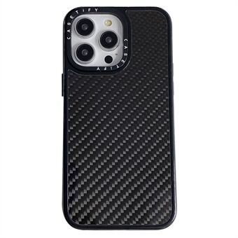 For iPhone 15 Pro Max mobildeksel karbonfiber tekstur PC+TPU deksel støtsikker skall